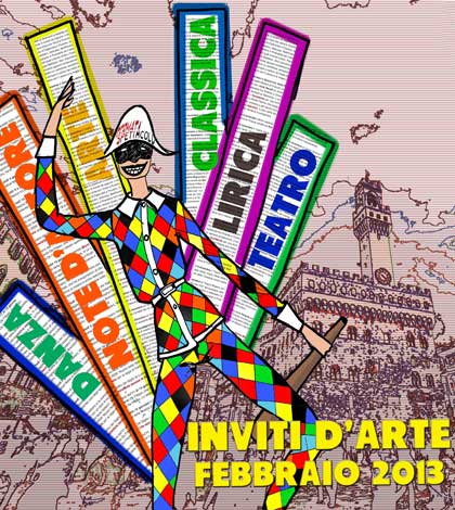 La copertina degli "Inviti d'arte" di Febbraio di Emanuela Lazzarini