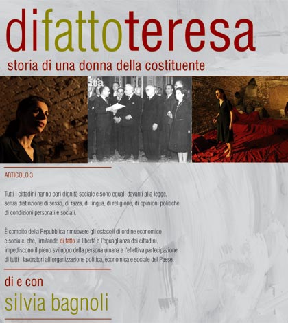 "Di fatto Teresa" di e con Silvia Bagnoli