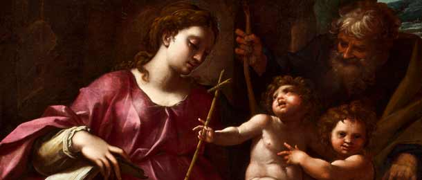 POMARANCIO (C. RONCALLI detto il) Sacra Famiglia con San Giovannino, Reggio Emilia, Collezione Privata Brighi-Nanni 
