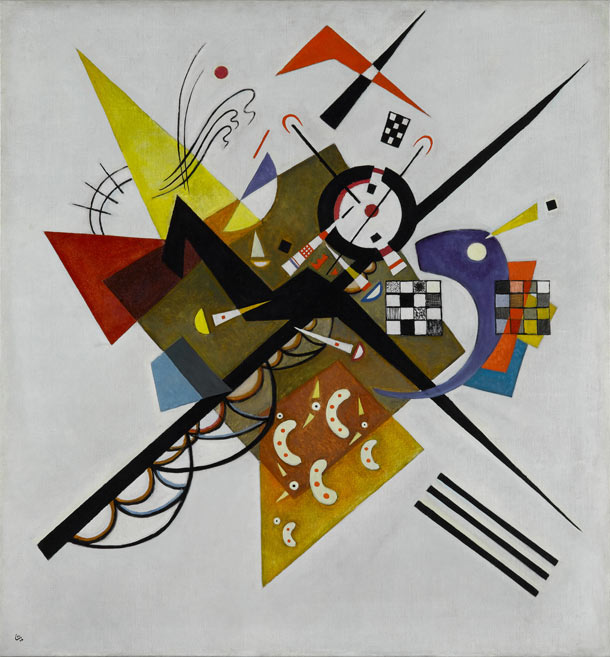 Vassily Kandinsky Auf Weiss II (Su bianco II) 1923 Olio su tela, cm 105 x 98 Donazione Nina Kandinsky, 1976 Georges Meguerditchian ‐ Centre Pompidou, MNAM‐CCI © Centre Pompidou, MNAM‐CCI / Georges Meguerditchian / Dist. RMN‐GP © Vassily Kandinsky by SIAE 2013