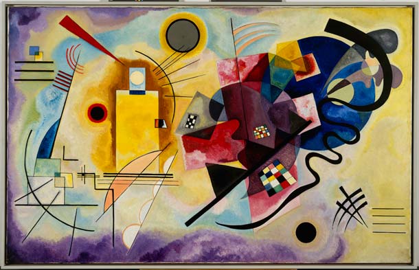 Vassily Kandinsky Gelb‐Rot‐Blau (Giallo‐Rosso‐Blu) 1925 Olio su tela, cm 128 x 201,5 Donazione Nina Kandinsky, 1976 Philippe Migeat ‐ Centre Pompidou, MNAM‐CCI © Centre Pompidou, MNAM‐CCI / Philippe Migeat / Dist. RMN‐GP © Vassily Kandinsky by SIAE 2013