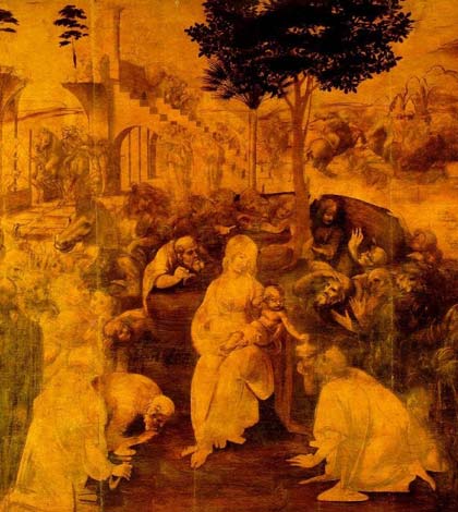 L’Adorazione dei Magi 1481. Uffizi, Firenze
