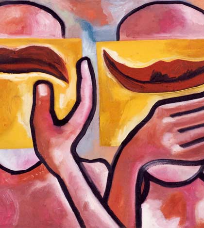 Francesco Clemente - Here and N ow 2004 cm. 76,2x101,6 olio su tela