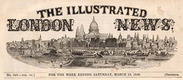 Frontespizio dell’Illustrated London News . Collezione privata: Ilde Marino