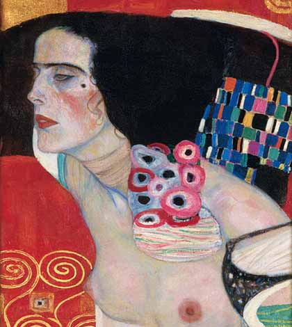 Gustav Klimt "Salomè" 1909 Olio su tela, cm 178 x 46 Venezia, Ca' Pesaro, Galleria Internazionale d'Arte Moderna