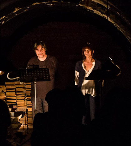 Attilio Vecchiatto con Claudio Morganti ed Elena Bucci - foto Ilaria Costanzo