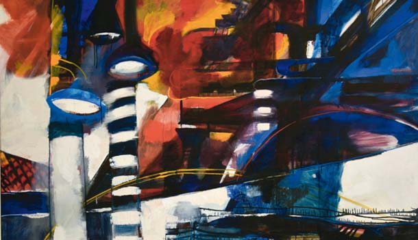Fernando Farulli  (Firenze 1923-1997) Piombino, spazio per un’autobiografia 1964 olio su tela Firenze, Galleria d'arte moderna di Palazzo Pitti