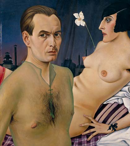 Christian Schad Selfportrait with a model (Selbstbildnis mit Modell), 1927 Olio su legno, cm 76 x 61.5 Private Collection, Loan by Courtesy of Tate Gallery London © Bettina Schad, Archiv U. Nachlab & Christian Schad