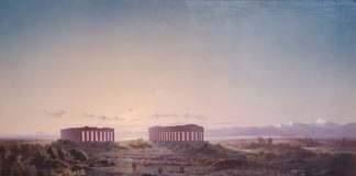 Anton Sminck van Pitloo - Veduta dei templi di Paestum