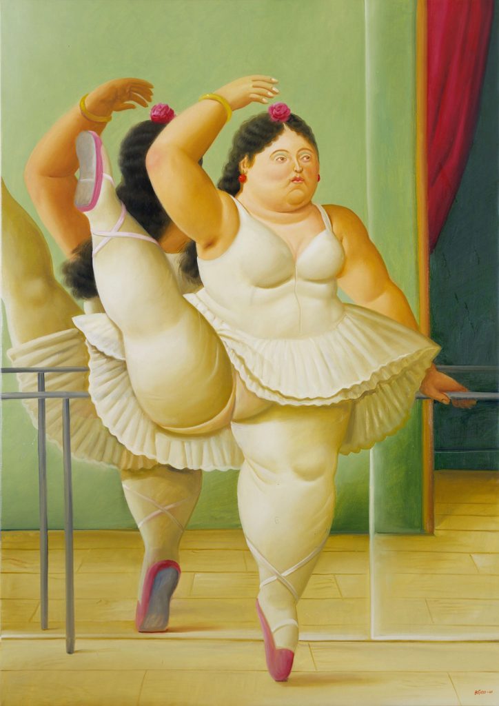 Fernando Botero Ballerina alla sbarra, 2001 Olio su tela, 164x116 cm Collezione privata