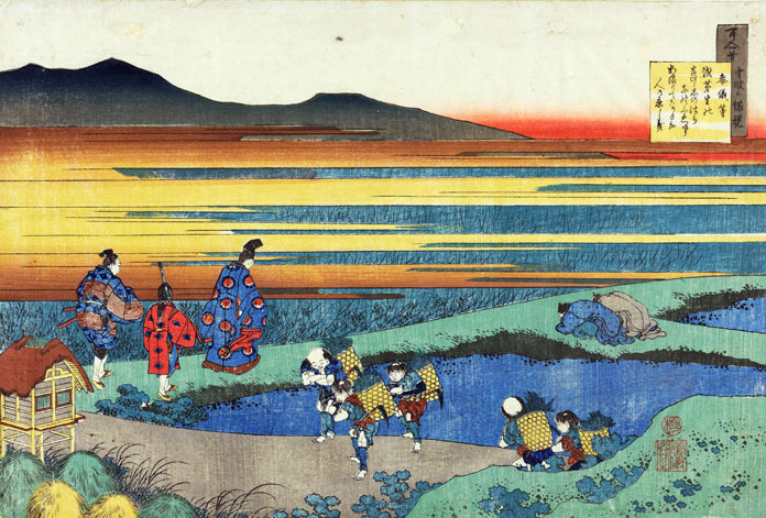 Sangi Hitoshi, dalla serie "Cento poesie dai Racconti della balia" Katsushika Hokusai ©Museo d'Arte Orientale Edoardo Chiossone Genova