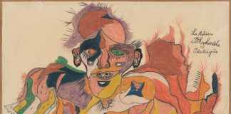 Gaston Dufour: Le nâin pôlichinê pastriqûe (1950 - 1956) Matite colorate su carta Collection de l'Art Brut, Lausanne - Ph. Atelier de numérisation Ville de Lausanne