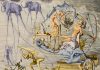 Salvador Dalí The Bacchus’chariot 1970 Arazzo 76,5 x 105 cm