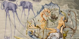 Salvador Dalí The Bacchus’chariot 1970 Arazzo 76,5 x 105 cm