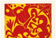 Pablo Picasso Pique (rouge et jaune) 1959 Linoleografia a colori 531 x 637 mm; 623 x 751 mm Kunsthaus Zürich, Graphische Sammlung © Succession Picasso / 2025, ProLitteris, Zurich
