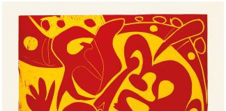 Pablo Picasso Pique (rouge et jaune) 1959 Linoleografia a colori 531 x 637 mm; 623 x 751 mm Kunsthaus Zürich, Graphische Sammlung © Succession Picasso / 2025, ProLitteris, Zurich