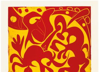 Pablo Picasso Pique (rouge et jaune) 1959 Linoleografia a colori 531 x 637 mm; 623 x 751 mm Kunsthaus Zürich, Graphische Sammlung © Succession Picasso / 2025, ProLitteris, Zurich