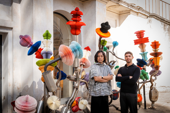 The Eternal Duality di Keita Miyazaki al Ninfeo di Villa Giulia - Foto di Roberto Apa The Eternal Duality di Keita Miyazaki al Ninfeo di Villa Giulia - Foto di Roberto Apa