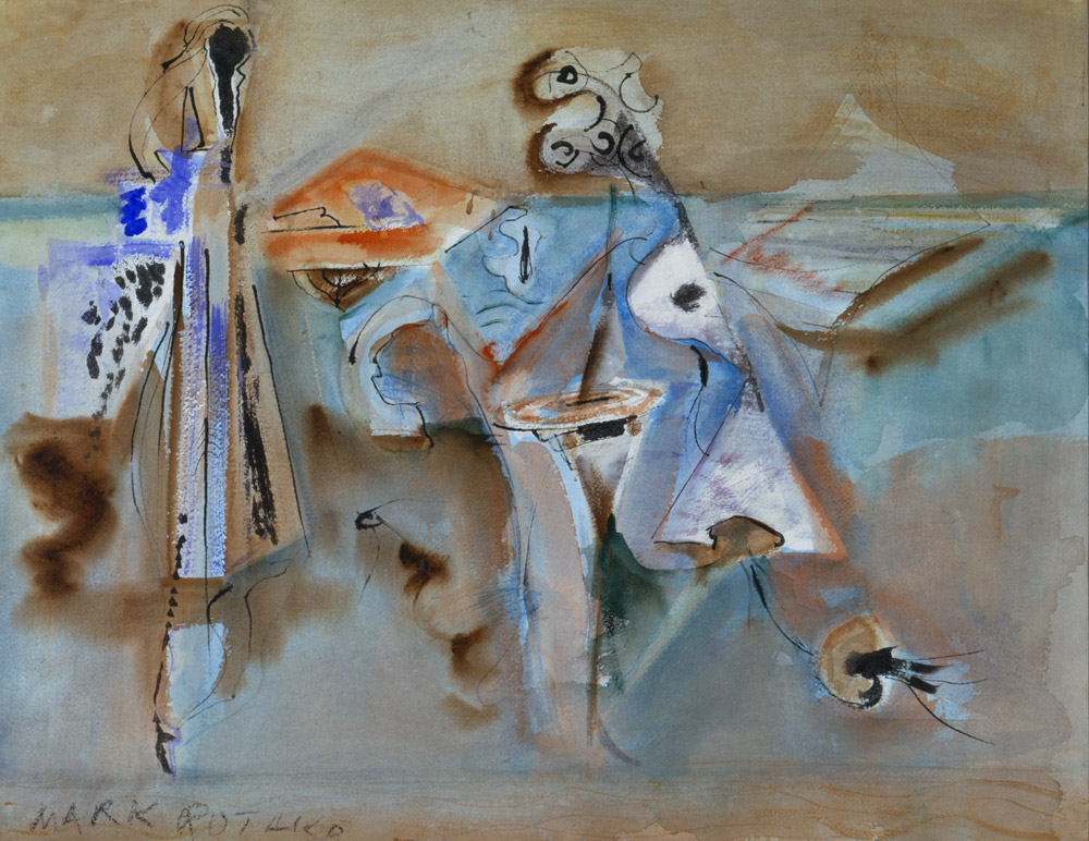 Mark Rothko Untitled 1944 acquerello, inchiostro, grafite, sfregamento su carta da acquerello cm 57,5 x 78,9 Collezione Christopher Rothko, Estate inv. 1103.44 R/V ©1998 by Kate Rothko Prizel and Christopher Rothko / Artist Rights Society (ARS), New York / SIAE, Roma