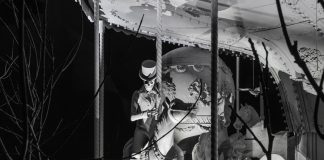 Hans Op de Beeck Danse Macabre, 2021 Sculptural Installation, 2021. 950 × 950 × 650 cm. Steel, aluminum, wood, polyester, polyamide, polyurethane, PVC coated nylon, plaster, coating Courtesy Associazione Culturale Dello Scompiglio Ph Leonardo Morfini