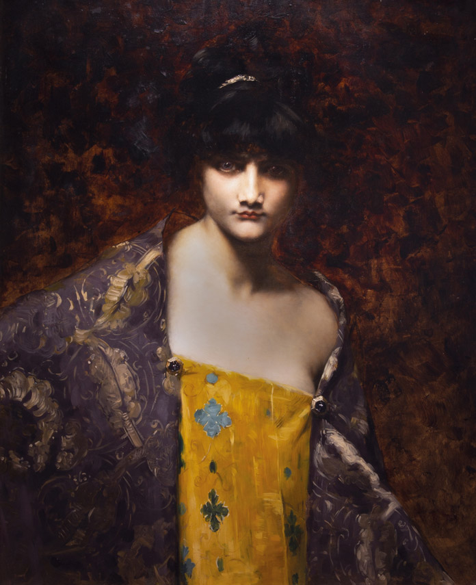 Juana Romani, La figlia di Teodora, 1892 olio su tavola, 81,3 x 63,8 cm